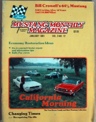 MUSTANG MONTHLY 1981 JAN - REMEMBERING '69, 428 MACH